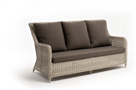 "Гляссе" диван трехместный из искусственного ротанга, цвет бежевый 4SIS арт.УТ-00006457