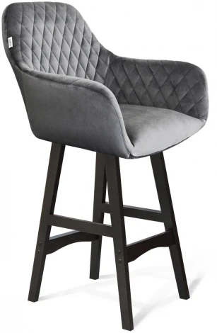 Стул полубарный Sheffilton SHT-ST38/S65-1 угольно-серый/венге