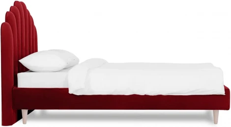 Кровать Queen II Sharlotta L 1600 ОГОГО (арт.577065), (Ткань/Бордовый)