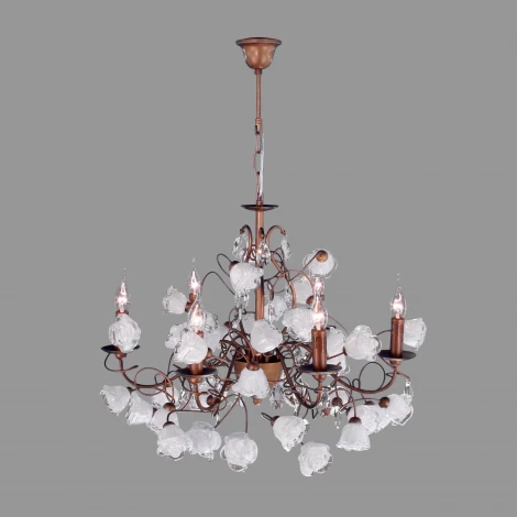 Подвесная люстра Eletto Rosetta EL324P06.1 (220V, на цепи, подсвечник, свеча, цветы)