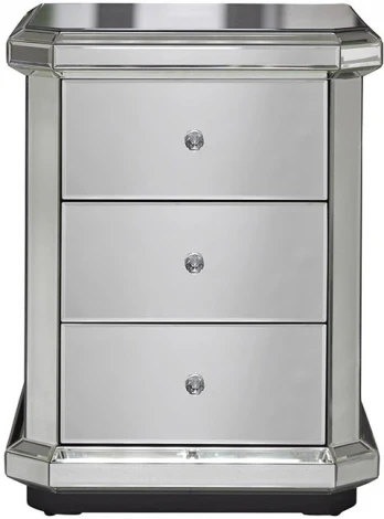 Тумба прикроватная Garda Decor KFC882 (Серебро/Серебро)