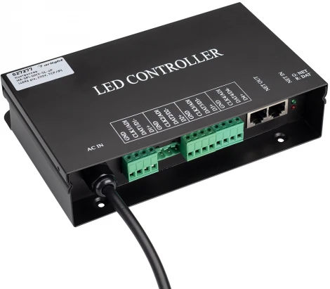 Контроллер HX-SPI-DMX-SL-4P (4096 pix, 220V, TCP/IP, add, ArtNet) (IP20 Металл) 027277 Arlight