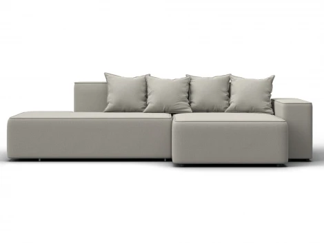 Диван угловой Лига-079 угол правый (ДСП/Пластик/Рогожка/Бежевый) Лига Диванов 129811