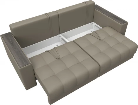 Диван прямой с декором Лига-049 НПБ Лига Диванов (Экокожа) арт.128398