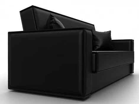 Диван-книжка Куба (ДСП,ЛДСП/Пластик/Экокожа/Черный) Лига Диванов 127452