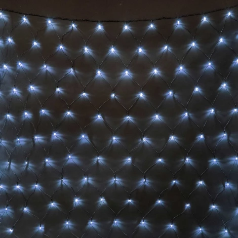 Светодиодная Сеть 2 x 3 м Белая 24В, 384 LED, Провод Чёрный ПВХ, IP54
