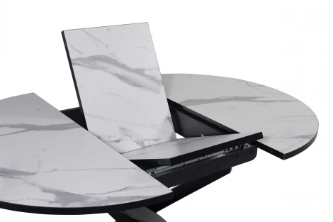 Стол Андромеда D100, Черный/Мрамор, Мир стульев