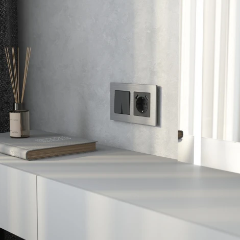 Рамка на 2 поста (алюминий) Werkel W0023506 (a066327)