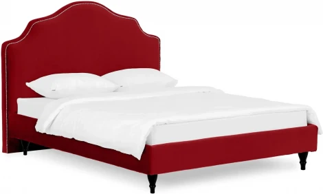 Кровать Queen II Victoria L 1600 ОГОГО (арт.652468), (Ткань/Бордовый)