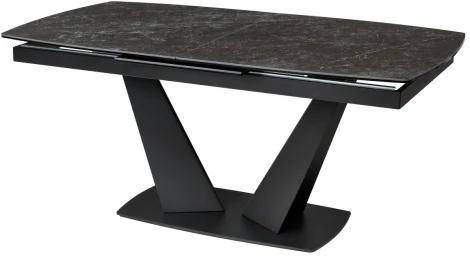 Обеденный стол M-City ACUTO2 170 BLACK MARBLE Черный мрамор матовый, керамика/ черный каркас NEW!