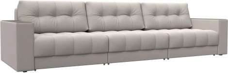 Диван прямой с декором Лига-049 НПБ Лонг Лига Диванов (Замша) арт.128446