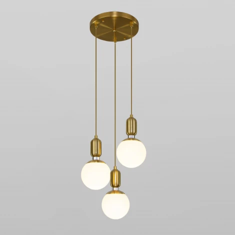 Подвесной светильник Eurosvet Bubble 50151/3 латунь (220V, на проводе, шарики)