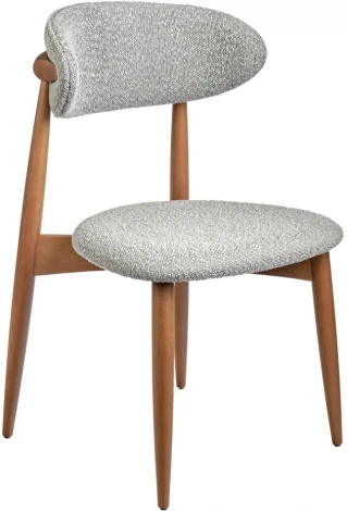 Стул Bradex Home Lucas светло-серый букле с ножками цвета орех (RF 0547)