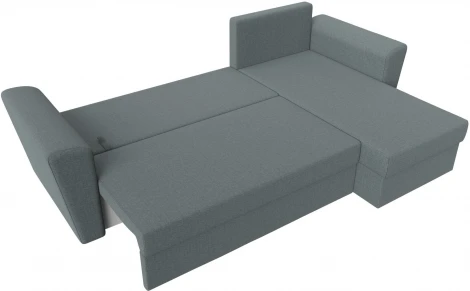 Диван угловой Амстердам Лайт правый угол (Серый/Рогожка) Лига Диванов арт.121169