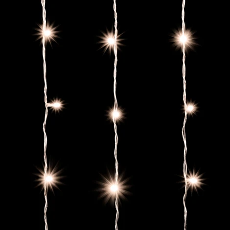 Гирлянда Занавес Облегченный 2 x 2 м Тепло-Белый 220В, 400 LED, Провод Прозрачный ПВХ, IP54