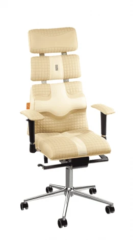 Эргономичное кресло Pyramid Kulik System Бежевая кожа