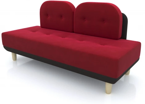 Диван Arsko Торли красный велюр