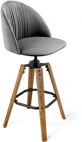 Стул барный SHT-ST35-1/S93 угольно-серый/брш.коричневый/черный муар Sheffilton 7669692301