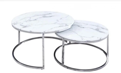 Комплект из 2 журнальных столиков Small+big хром MY iNTERNO MY1012S-W