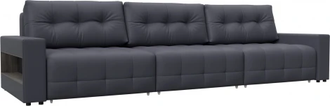 Диван прямой с полками Лига-053 НПБ Лонг Лига Диванов (Экокожа) арт.128921