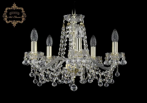 Подвесная люстра Art Classic 11.26 11.26.5.165.Gd.B (220V, хрусталь, на цепи, подсвечник, свеча)