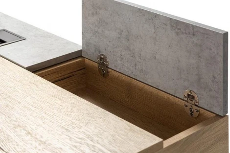 Стол рабочий R-Home Loft Дуб натур/Бетон