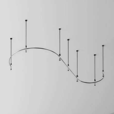 Шинопровод круглый из полукругов 1200мм Flarity черный Maytoni Busbar trunkings Flarity TRX154-2SR-D1200-B