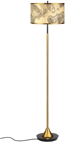 Торшер Odeon Light Bergi 5064/2F античн.бронза/серо-беж./металл/натур.камен."шпон" E27 LED 2*10W (220V, выключатель, круглые)