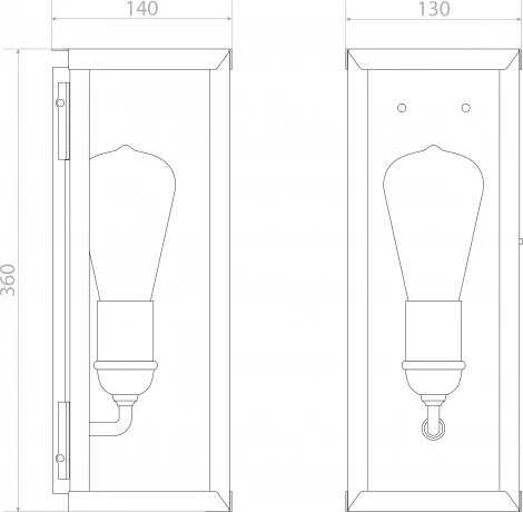Настенный светильник уличный Covali WL-38004 (220V, IP44)