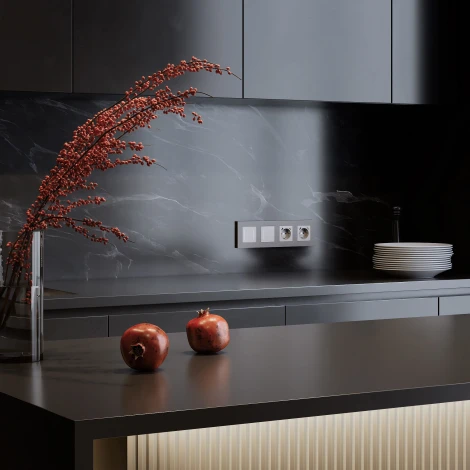 Рамка на 4 поста (серебро софт) Werkel W0042965 (a062817)