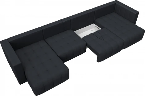 Диван П-образный Лига-052 НПБ Лонг Лига Диванов (Замша) арт.128857