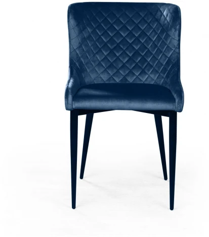Стул JAZZ ромб, бархат синий 29/черный конус Top Concept 77458