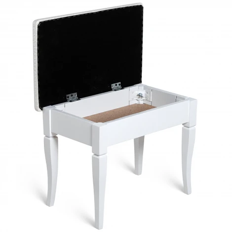 Банкетка Ретро М с ящиком белый, ткань экокожа белый Mebelik 009370