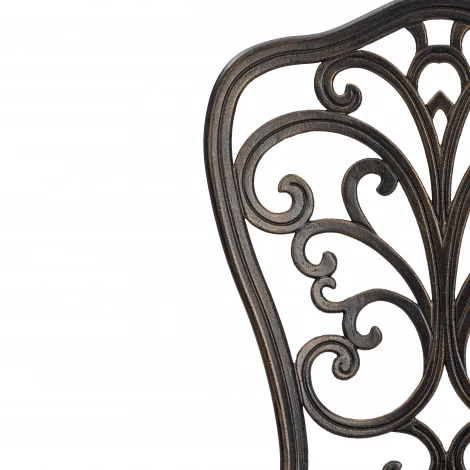 Комплект Secret de Maison Romance/Романс (стол+2 стула) алюминиевый сплав, D60/H67, 53х41х89см, бронзовый Tetchair 10670