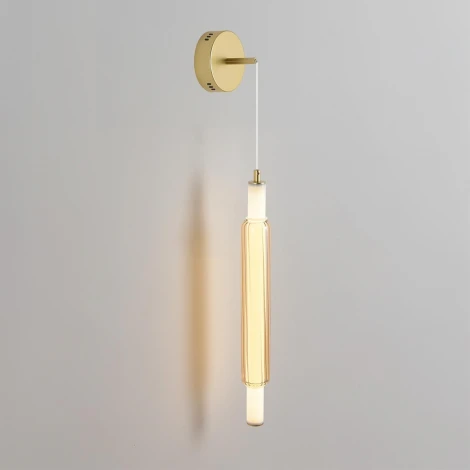 Бра/подвесной светильник Lumion Trendy 8259/15WCL золото/амбер, металл/акрил/стекло LED 15W 4000К 220V