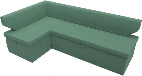 Диван кухонный угловой Омура левый угол (Зеленый/Рогожка) Лига Диванов арт.125897L