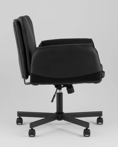 Кресло офисное TopChairs Foldo с откидными подлокотниками черное TopChairs УТ000042107