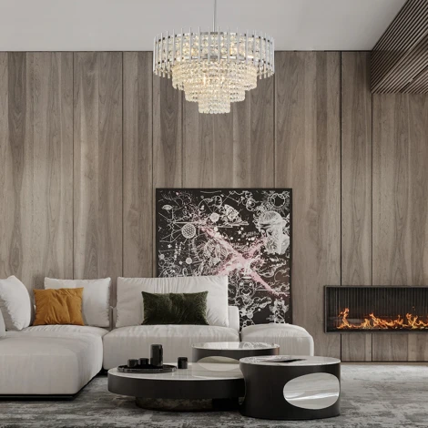 Подвесная люстра хрустальная на штанге Arte Milano Sorrento-6109 376109/7/300/490 CR (220V)