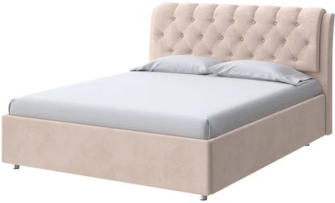 PROxSON Кровать Chester (Ткань: Велюр Teddy Тауп) 180x200