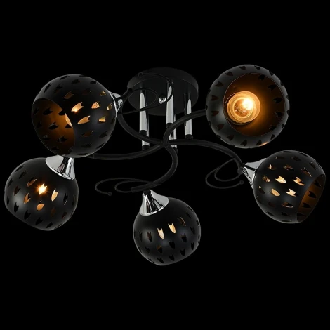 Потолочная люстра на штанге Reluce 01314-0.3-05 BK+CR (220V)