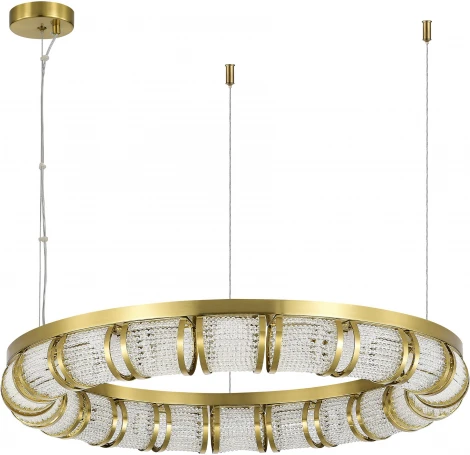 Подвесной светильник ST Luce Esme SL6011.303.01 Латунь/Прозрачный LED 1*50W (220V, на тросе, круглые)