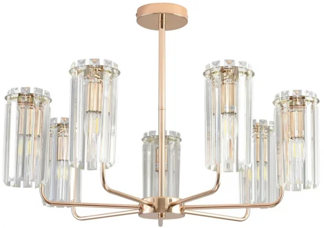 Потолочная люстра на штанге Rivoli Zoe 1064-305 5хЕ14 40 Вт хрусталь