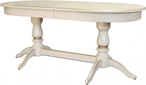 Стол обеденный Тарун 3 раздвижной слоновая кость/золото 150/200*84 от фабрики Mebelik