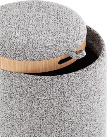 Пуф-столик с ящиком Хюгге XS букле серый, Stool Group