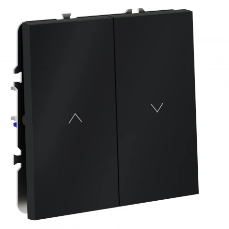 Выключатель встраиваемый Voltum S70 для жалюзи 10А, (графит)