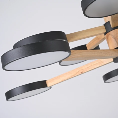 Потолочная люстра на штанге LED TURNA DBL L10 Black ImperiumLoft Turna-Dbl01 (229085-26, Умный дом, WiFi, голосовое управление)