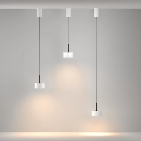 Подвесной светильник Maytoni Glare P102PL-12W3K-W (LED, 220V, на проводе, круглые)