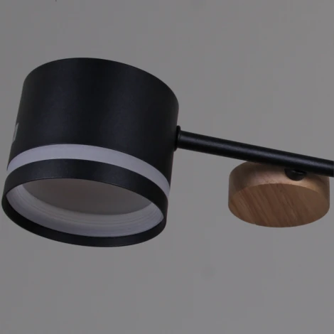 Потолочная люстра на штанге Reluce 68730-0.3-10 GX53 BK+WOOD