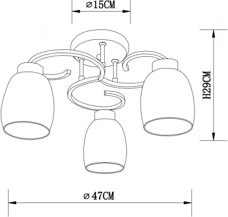 Потолочная люстра Arte Lamp Krit A4505PL-3BK
