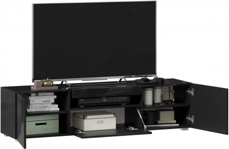 Тумба ТВ Бруклин,1500 черный глянец, Любимый дом